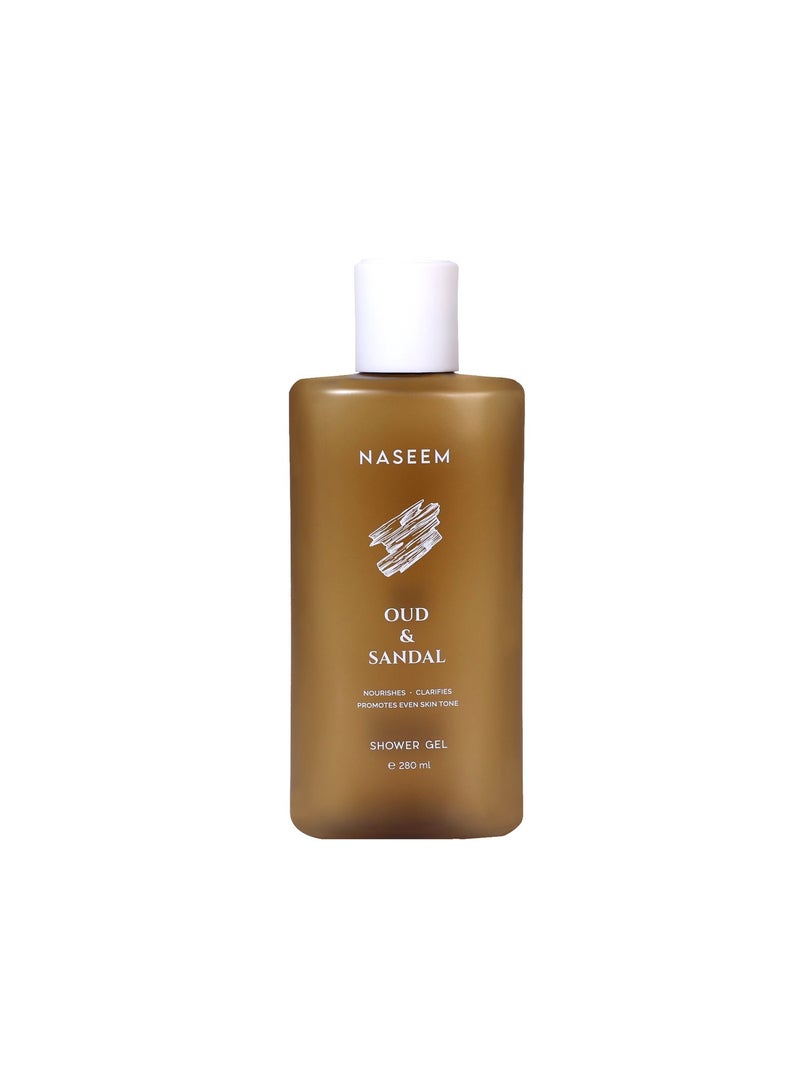 Naseem Oud & Sandal Shower Gel For Men & Women - 280ML - Image 1